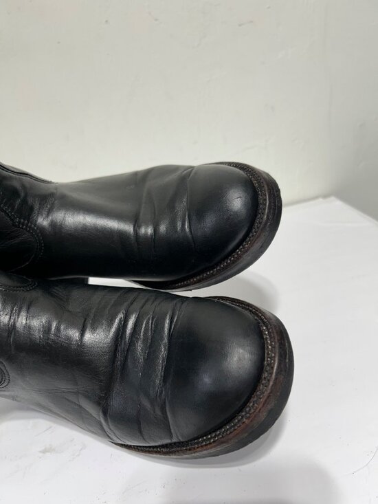 Nocona Mens Sz 9.5 Black Leather Western Cowboy Boots Made In USA main image 10
